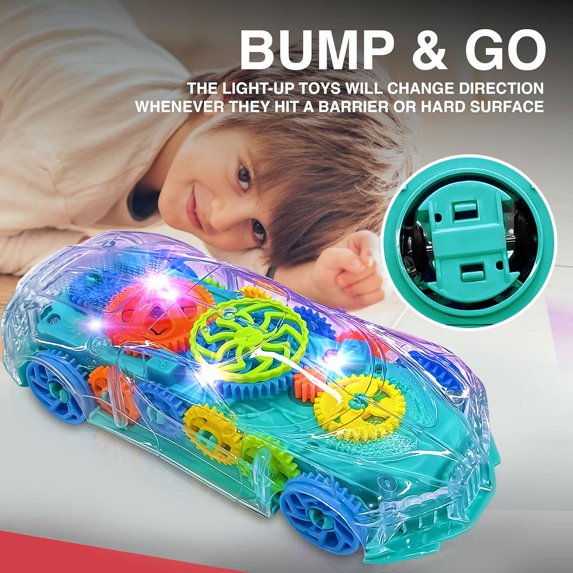 Transparent Car Toy with Lights & Sound (Age 3+)