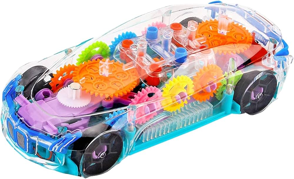 Transparent Car Toy with Lights & Sound (Age 3+)
