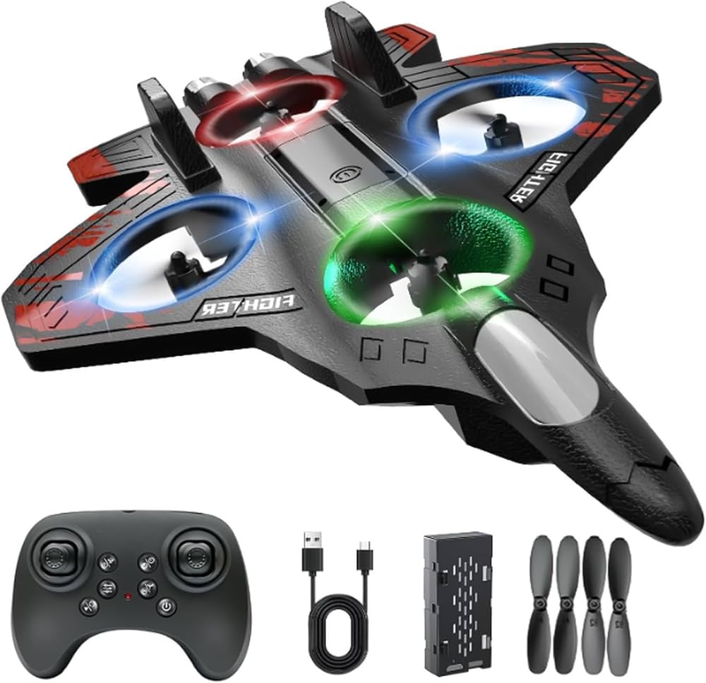 RC Fighter Plane Drone  360° Stunt Rotation (Age 14+)